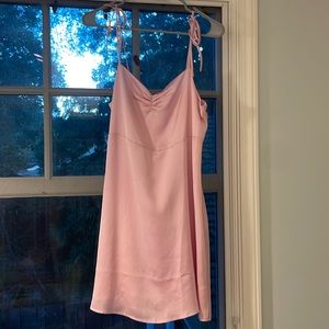 BP. Baby Pink Satin Mini Dress